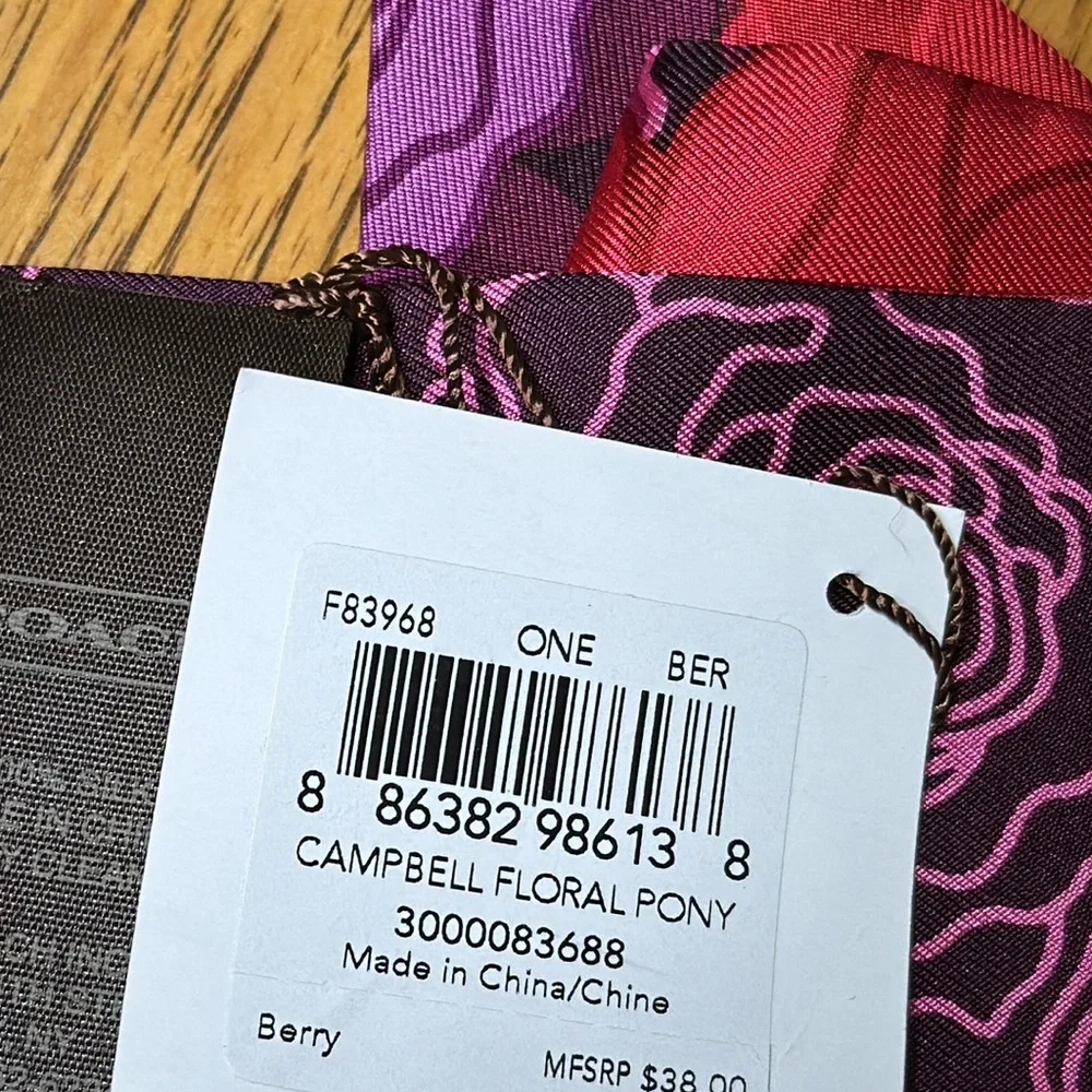 NWT COACH CAMPBELL FLORAL SILK SCARF